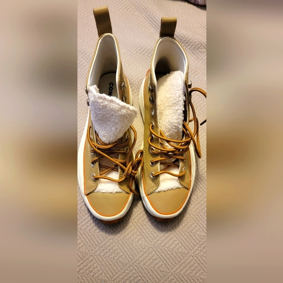 Converse Shoes - 🆕️Converse Run STAR Hike with Lined Sherpa Leather Nomad Platform Khaki S…
